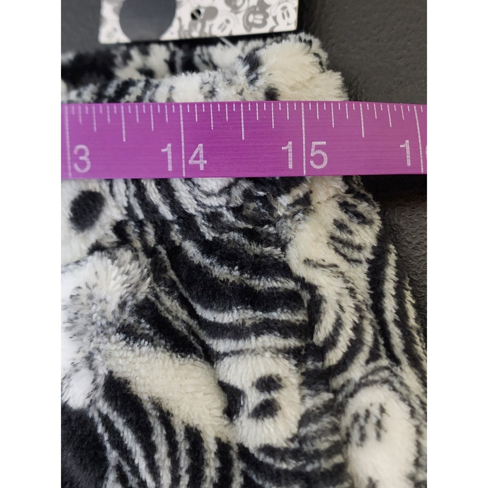 Disney Mickey Mouse PJ Unisex Size Medium Fleece Grey Black Lounge Pajama Pants - Picture 3 of 8